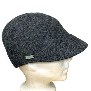 Kangol Colette Wool Cap Charcoal Gray Sz S Unisex Trilby Hat Eclectic Grandpa